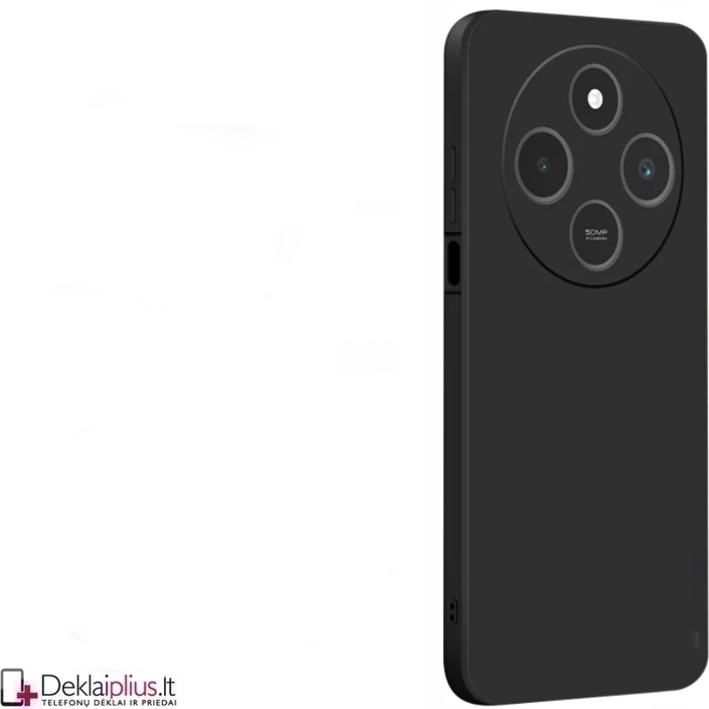 Silikoninis ploniausias dėklas su kameros apsauga - juodas (Xiaomi Redmi 14C/Redmi 14R/Poco C75) Silikoninis ploniausias dėklas su kameros apsauga - juodas (Xiaomi Redmi 14C/Redmi 14R/Poco C75)